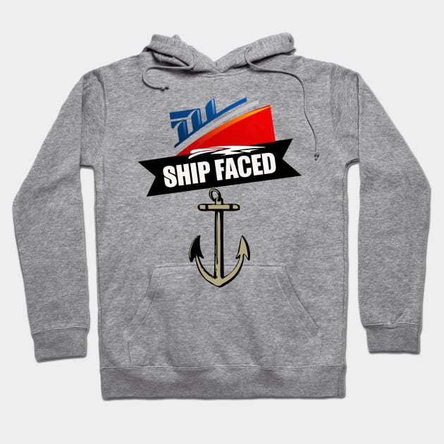 Funny Ship Faced Booze Cruise Boating Nautical Pun Hoodie by theperfectpresents